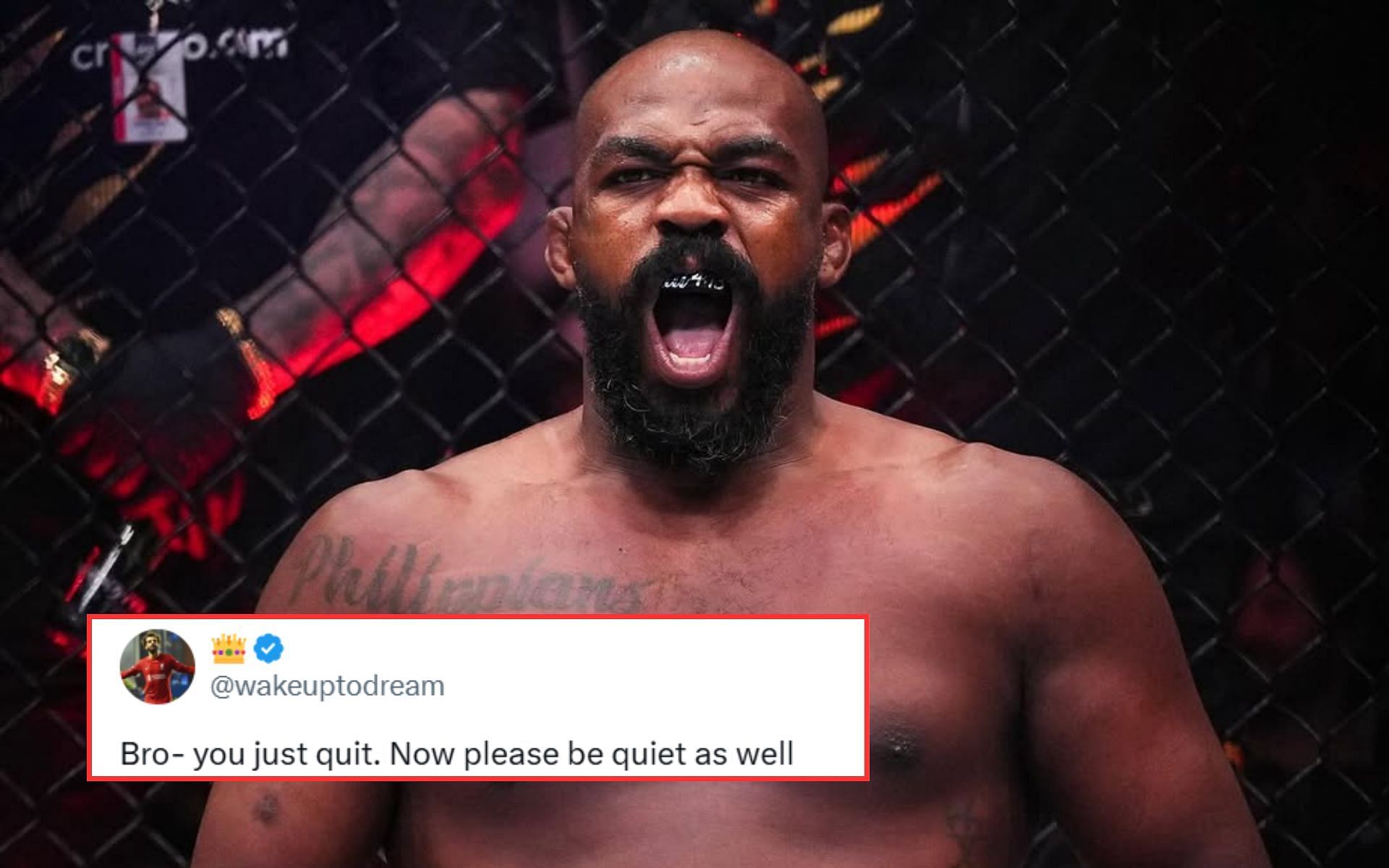 Jon Jones (in frame) eager to fight on the UFC White House card. [Image courtesy: @jonnybones on Instagram]