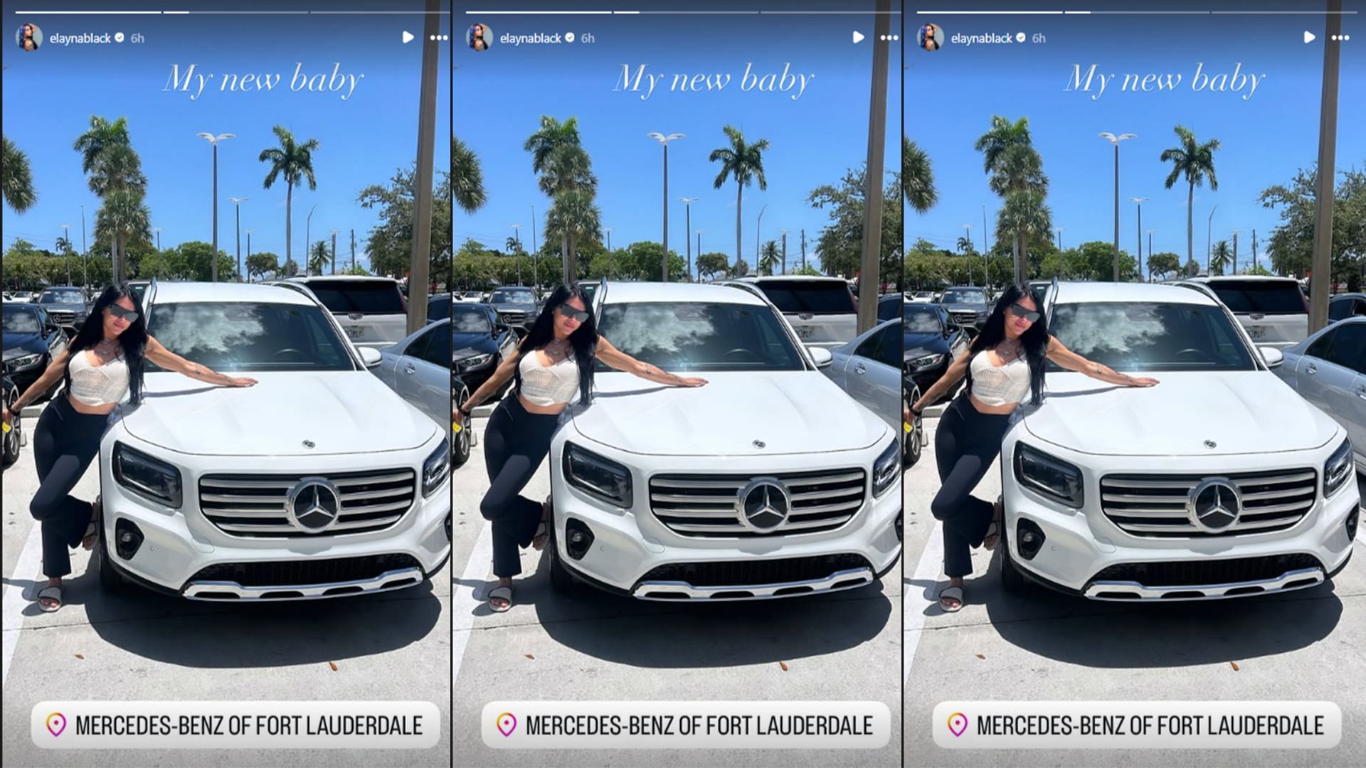 Cora Jade with her new car (Image credits: Cora Jade&#039;s Instagram handle)