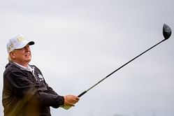 Watch: U.S. President Donald Trump splits the fairway during inaugural tee at his new course in Scotland