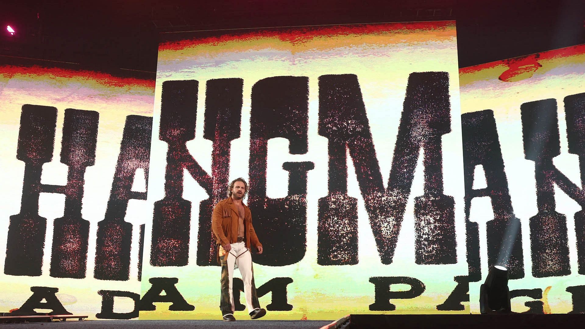 Hangman makes his entrance at All In [Image credit: AEW