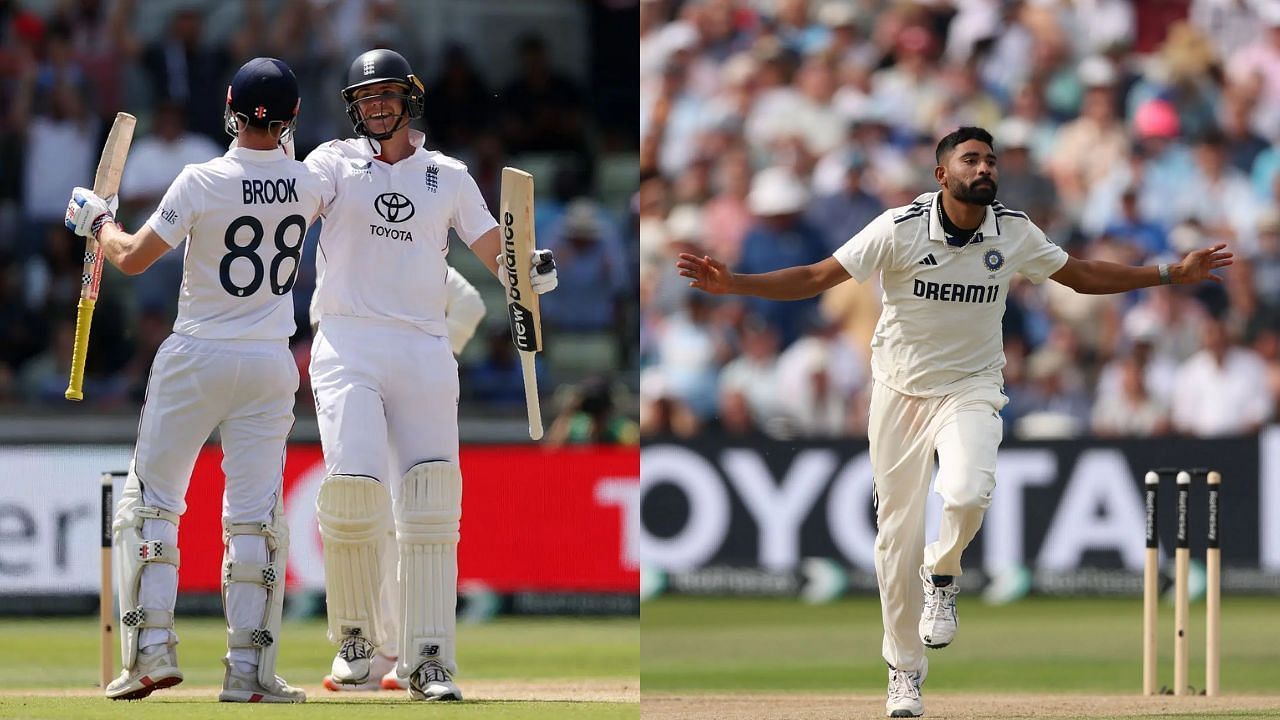 mohammed siraj, team india, ind vs eng, eng vs ind, harry brook, jamie smith