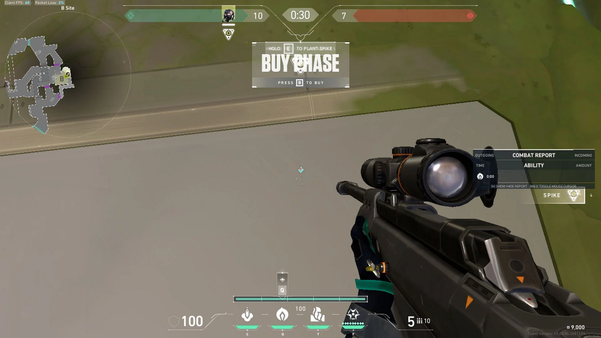 Stand in this general area on B Site (Image via Riot Games)