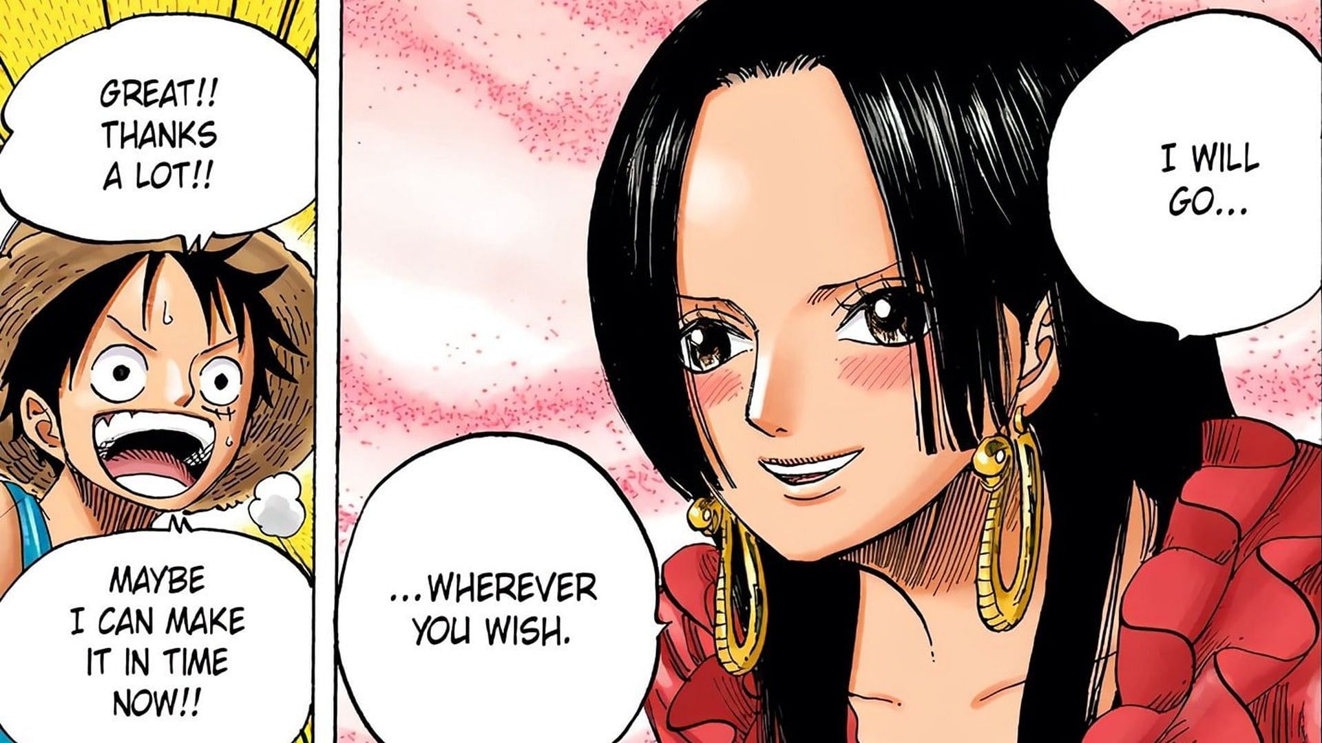 Hancock fell in love with Luffy like Gloriosa did with Roger (Image via Shueisha)