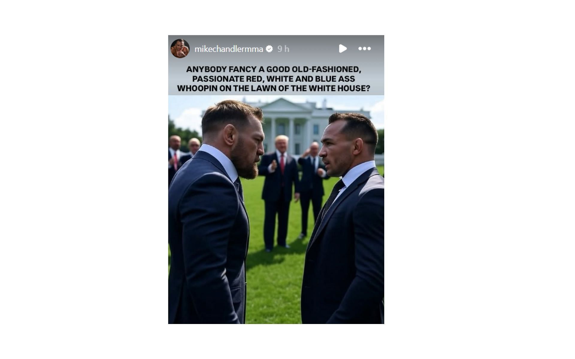 Michael Chandler reaguje na nové volanie Conora McGregora. (Screenshot s láskavým dovolením: @mikechandlermma na Instagrame)