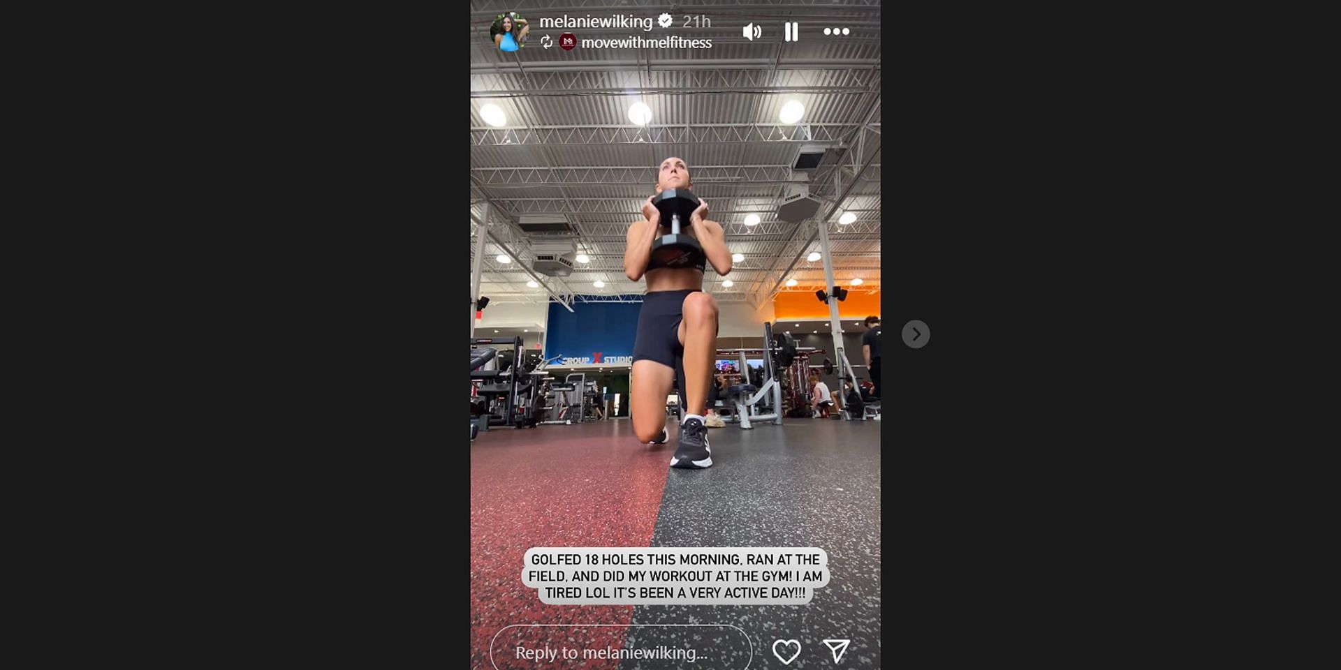 Still from Austin Ekeler&#039;s wife Melanie&#039;s Instagram story/@melaniewilking
