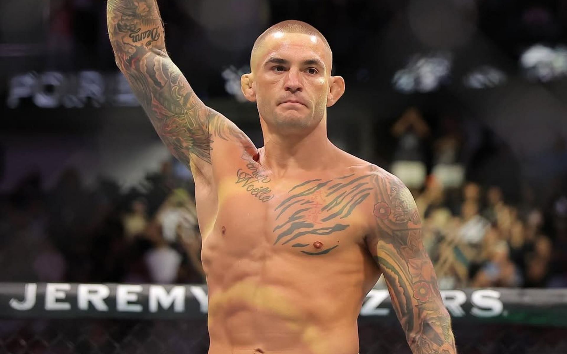 Dustin Poirie retires from MMA at UFC 318. [Image courtesy: @ufc on Instagram]
