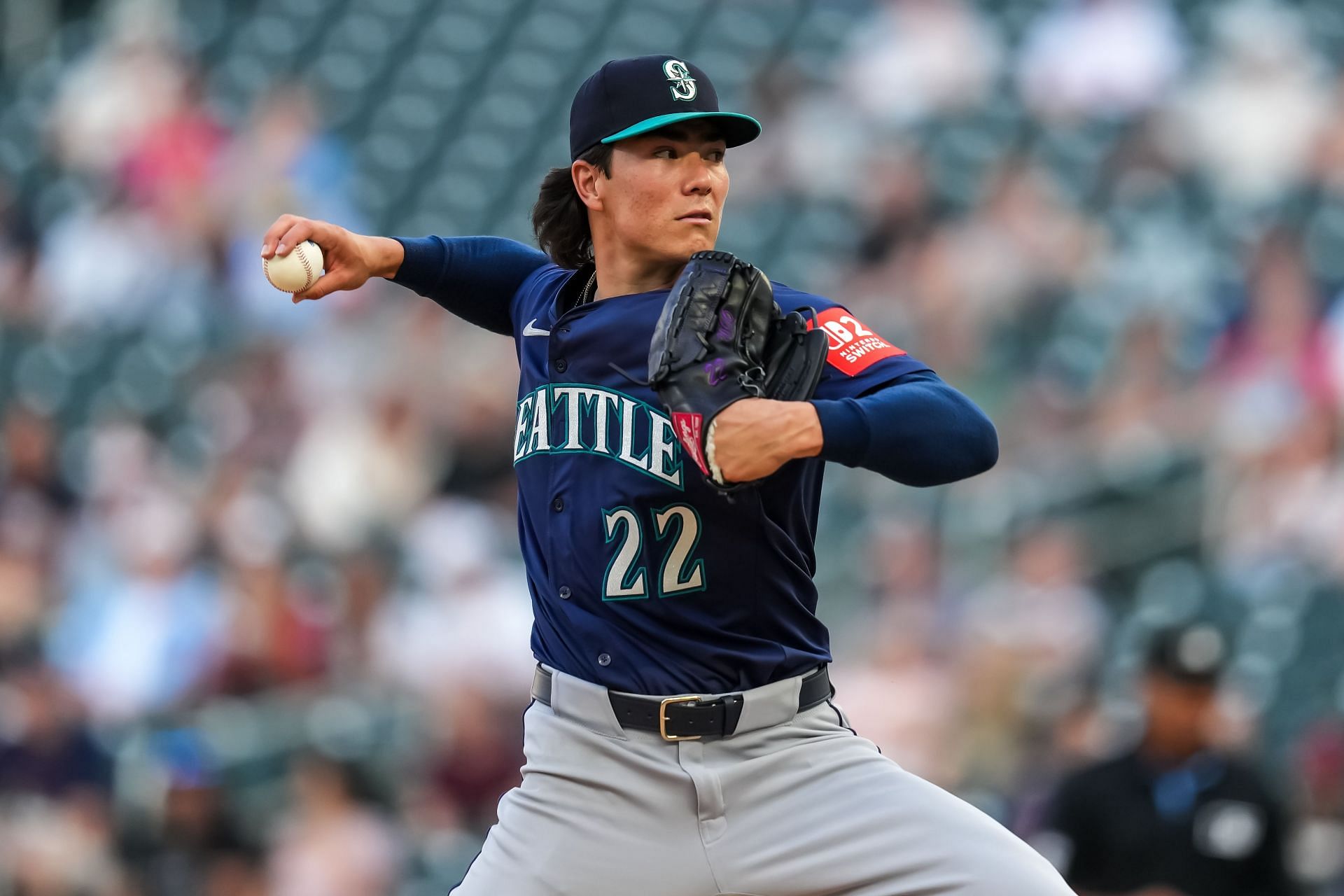 Bryan Woo in action against the Minnesota Twins - Source: Getty