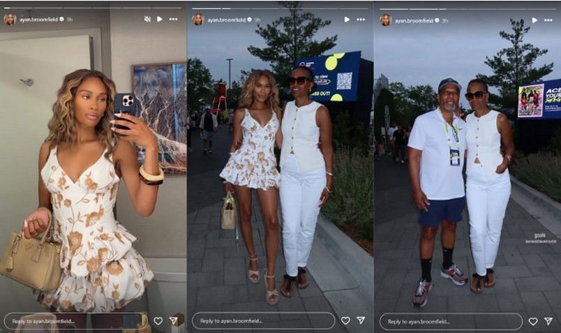 Screenshot of Frances Tiafoe&#039;s girlfriend Ayan Broomfield&#039;s Instagram stories | Source: IG/ayan.broomfield