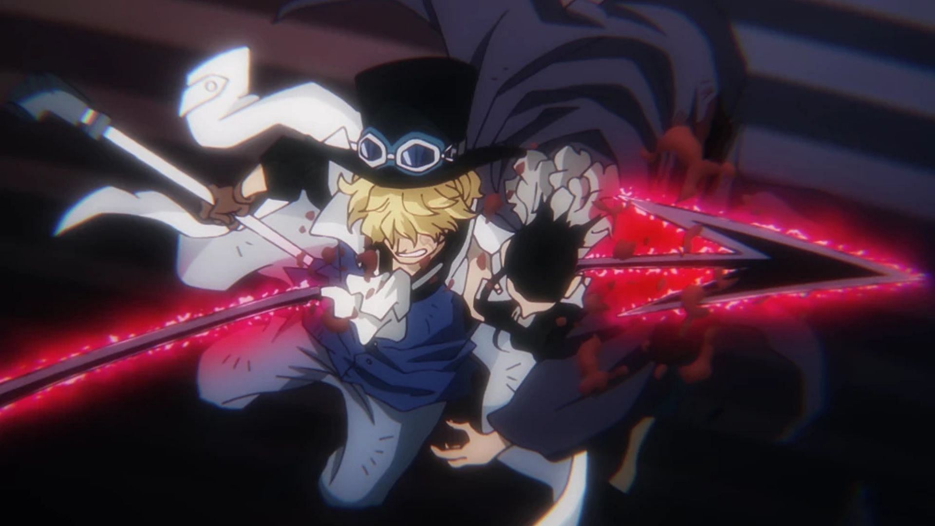 Cobra and Sabo get stabbed as seen in the anime 