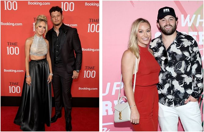 Patrick Mahomes' wife Brittany reacts as Emily Mayfield reviews product from SI Swimsuit model's new brand, OWYN