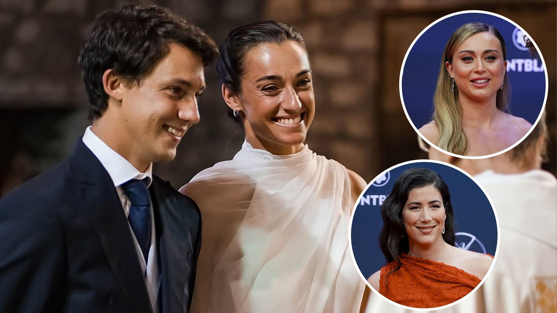 Paula Badosa and Garbine Muguruza congratulated Caroline Garcia on her wedding | Instagram &amp; Getty