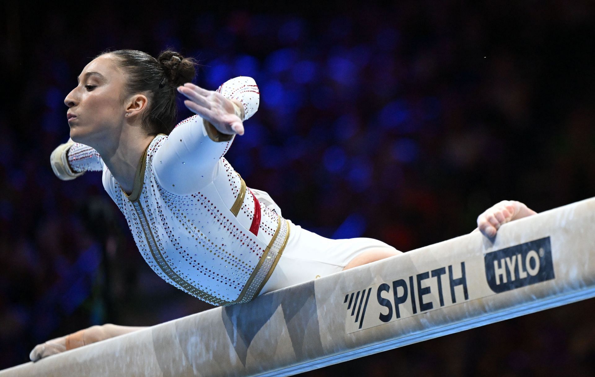 Nina Derwael performing at the European Championships 2025 [Image Source: Getty]