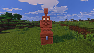 How to build Minecraft copper golem and chest