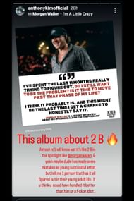 Screenshot from Anthony Kim's Instagram story / IG: @anthonykimofficial