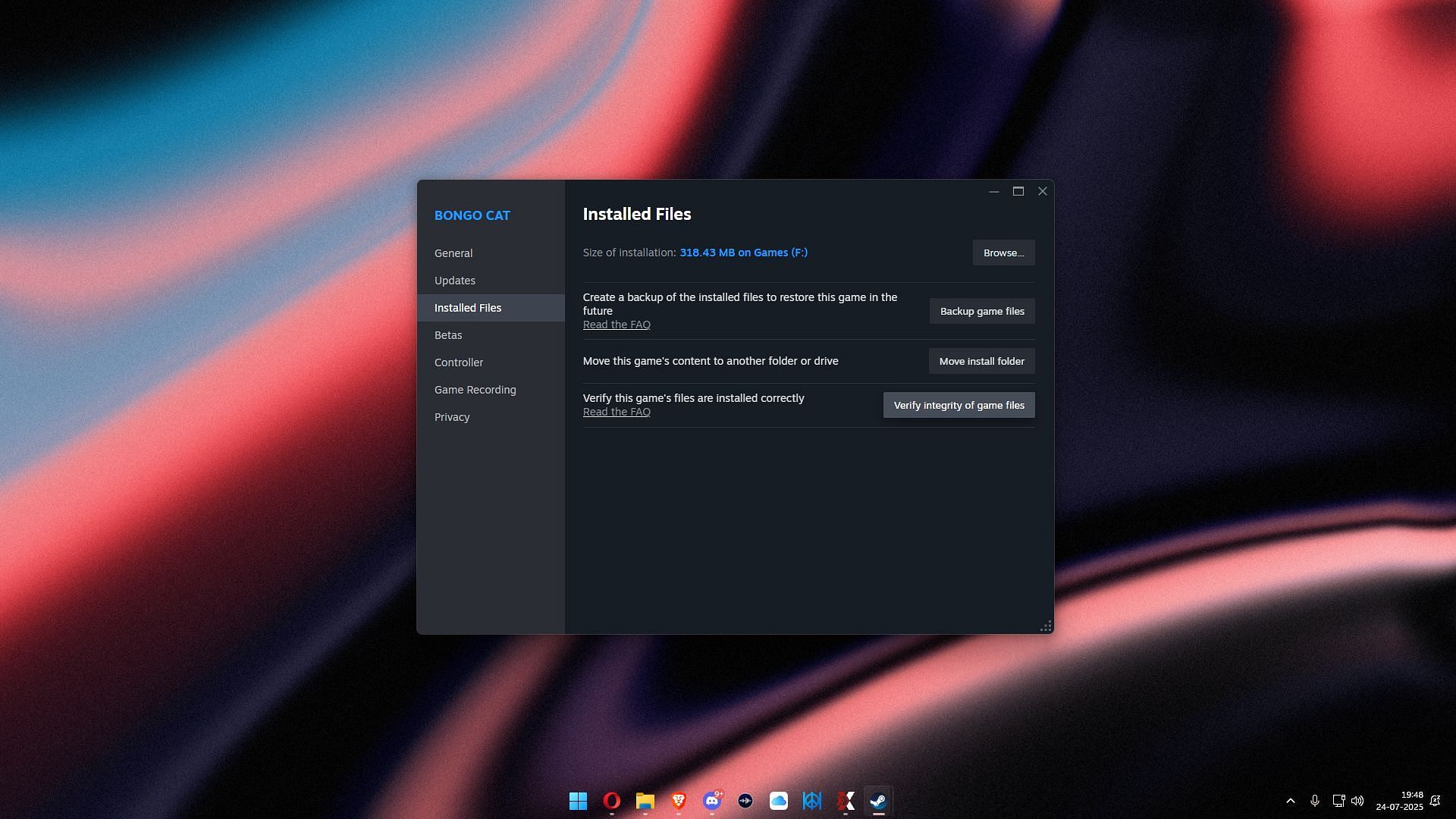 Verify integrity of game files (Image via Sportskeeda || Steam)