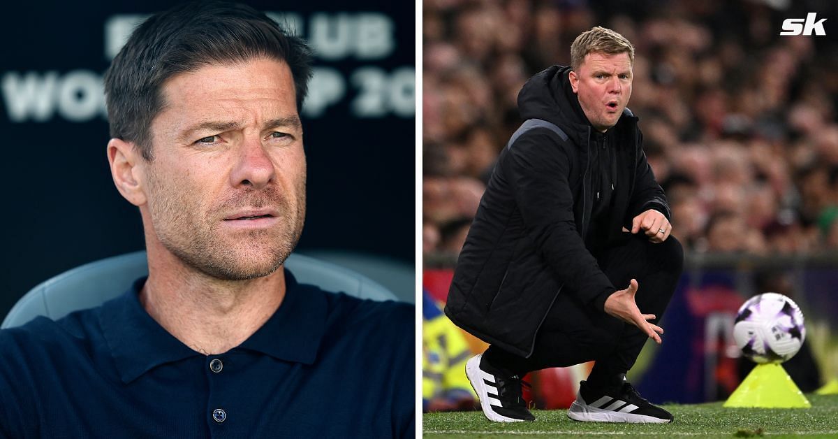 Real Madrid boss Xabi Alonso (left) and Newcastle United manager Eddie Howe - both pics GETTY