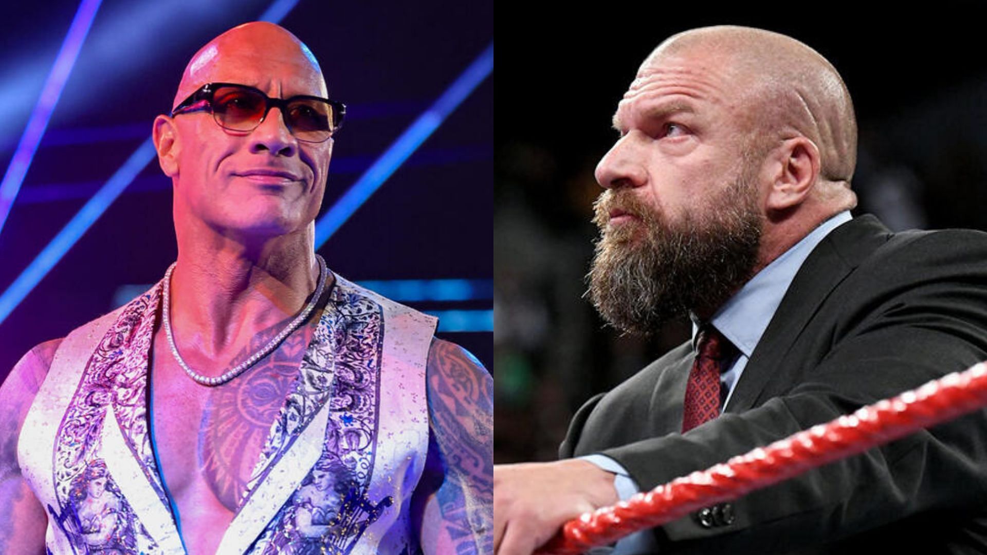 The Rock and Triple H! [Images from WWE.com]