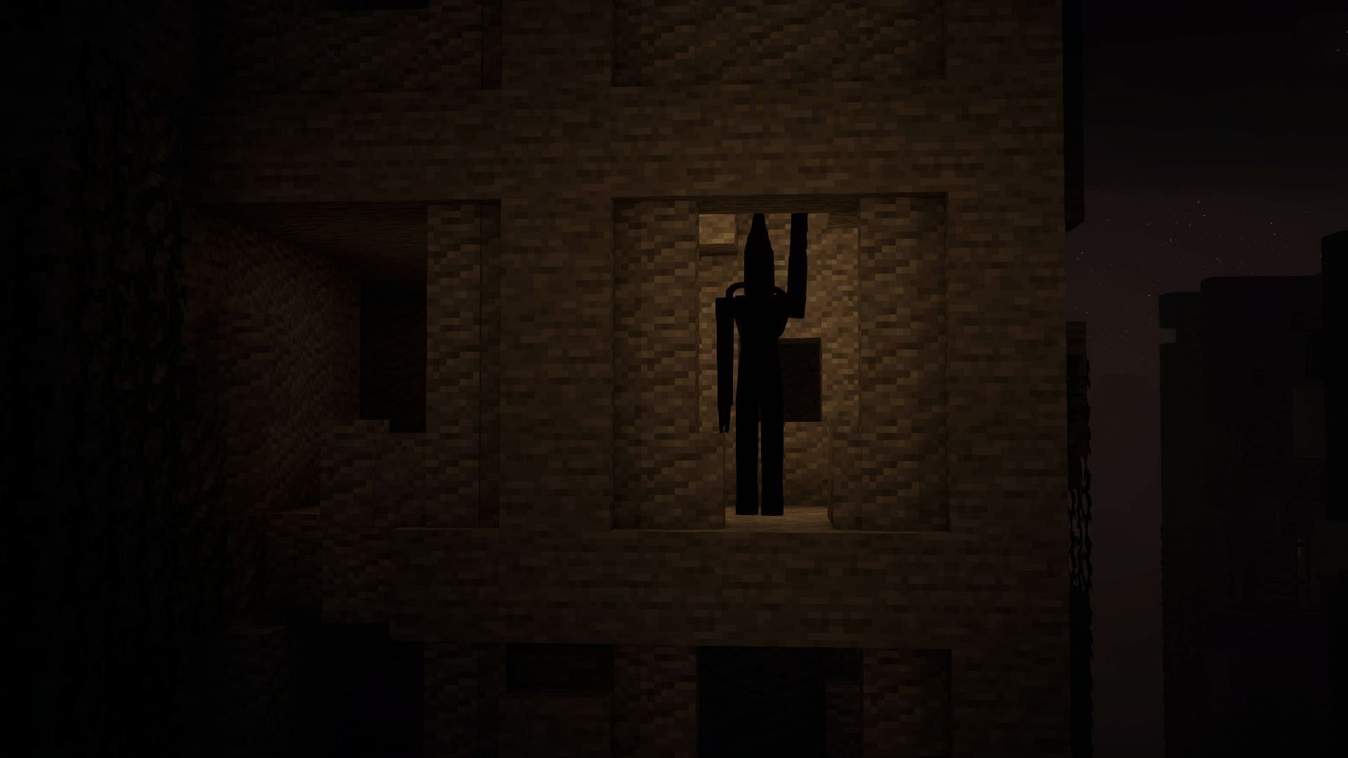 Playmate adds a scary mysterious creature that plays hide and seek with you (Image via CurseForge/Danila_PodPivas)