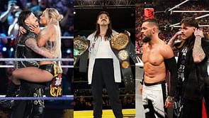 Dominik Mysterio's Judgment Day partners Liv Morgan and Finn Bálor react after his surprise appearance in AAA