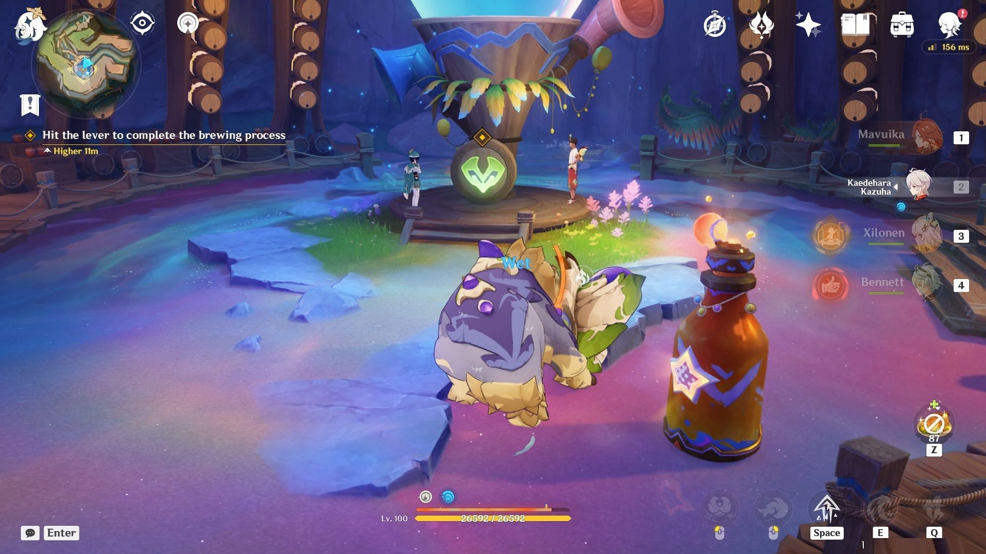 Hit the lever using Tatankasaur&#039;s rush (Image via HoYoverse)