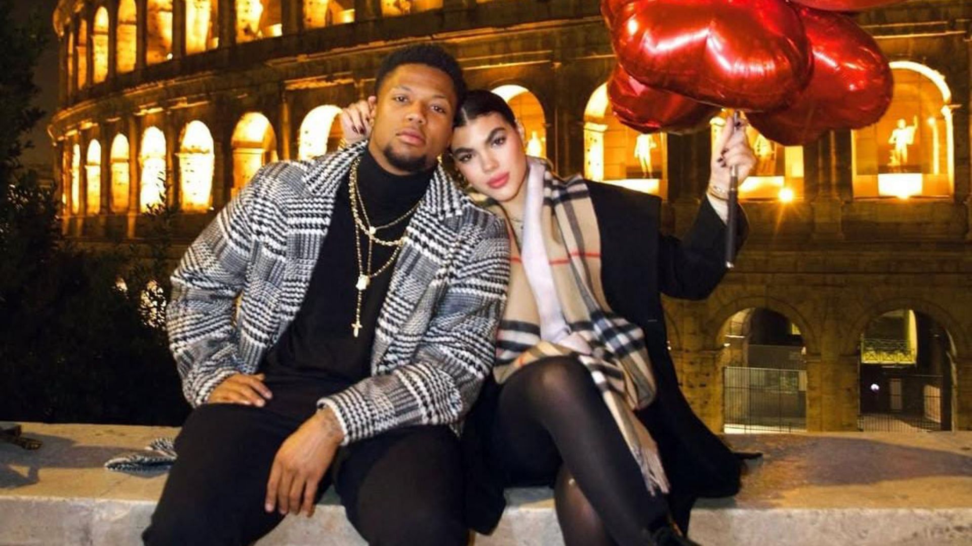 Ronald Acuna Jr. with his wife Maria [Image via Instagram: @marialaborde]