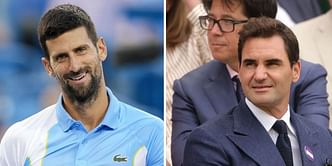 "Good to break the curse" - Novak Djokovic sends teasing message to Roger Federer after Swiss makes rare appearance in Serb's Wimbledon 4R win