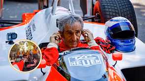 Watch: Ferrari prodigy involved in an intriguing chat with 4x F1 champion Alain Prost during the Goodwood Festival of Speed