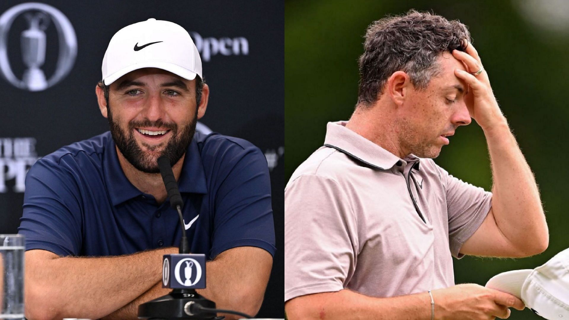 Scottie Scheffler (on left) and Rory McIlroy (on right) / Source: Getty Images