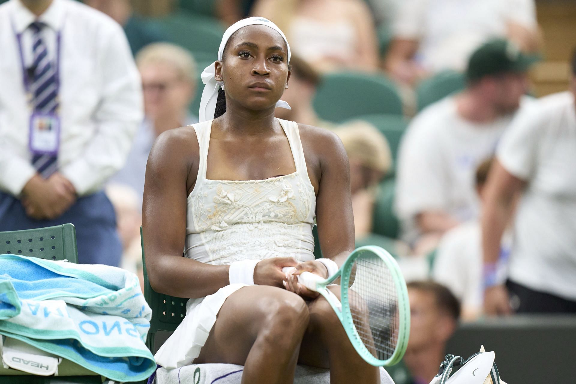 Coco Gauff in R1 at the All England Club (Source: Getty)