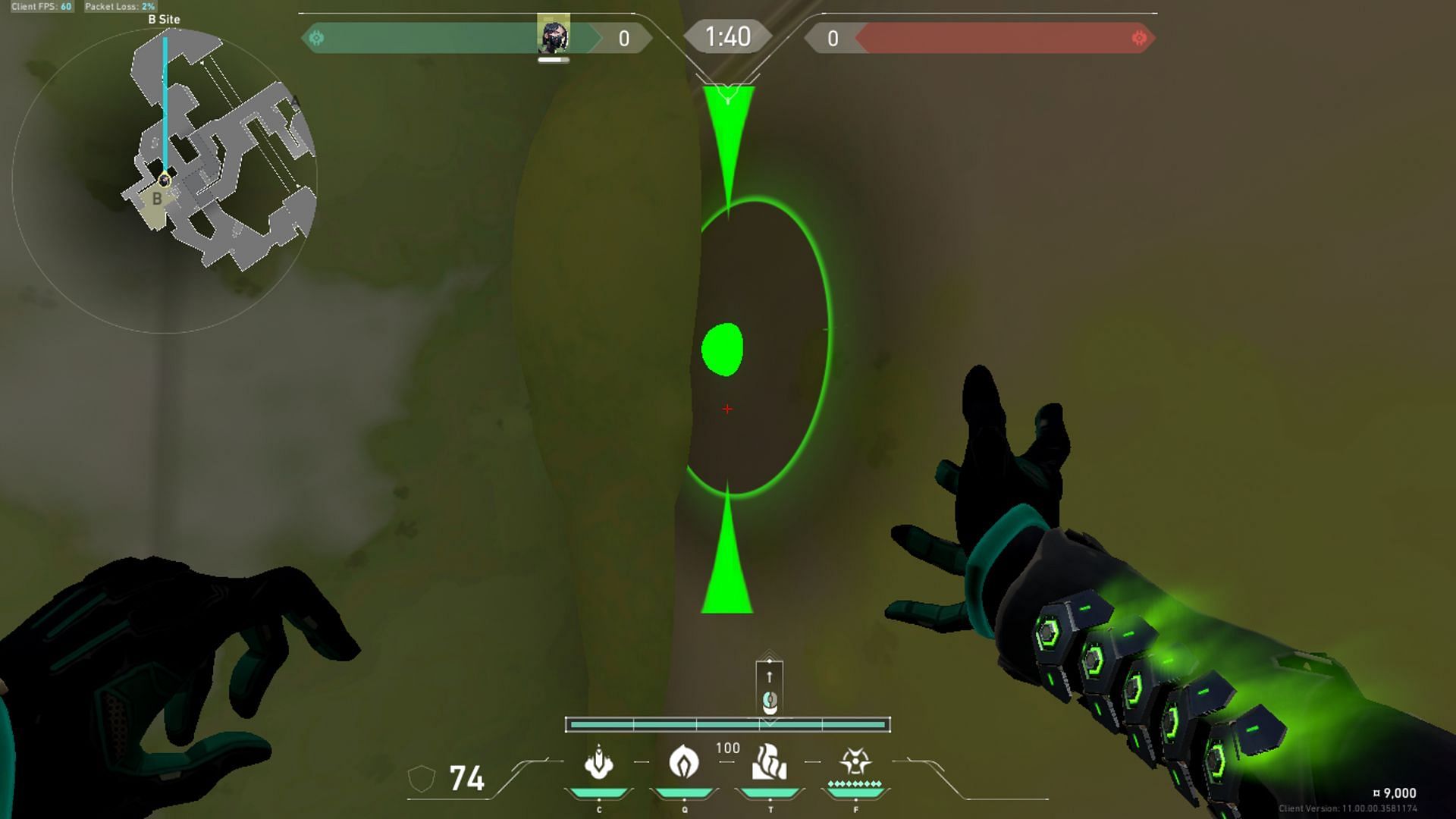 Wall for all points near B Arcade (Image via Riot Games)