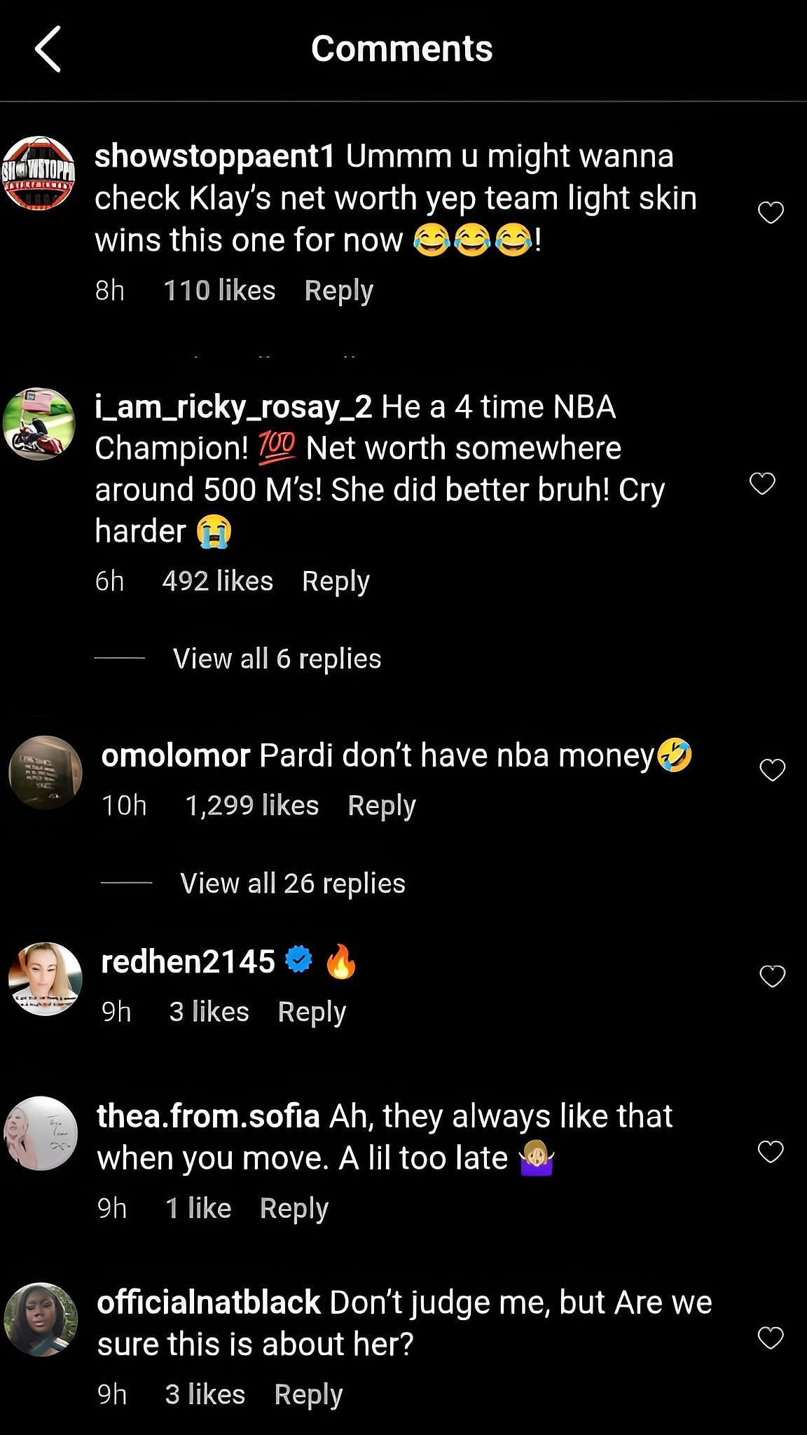 Comments on 50Cent&#039;s Instagram post via @50cent