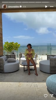 Screenshot of Simone Biles' Instagram story.