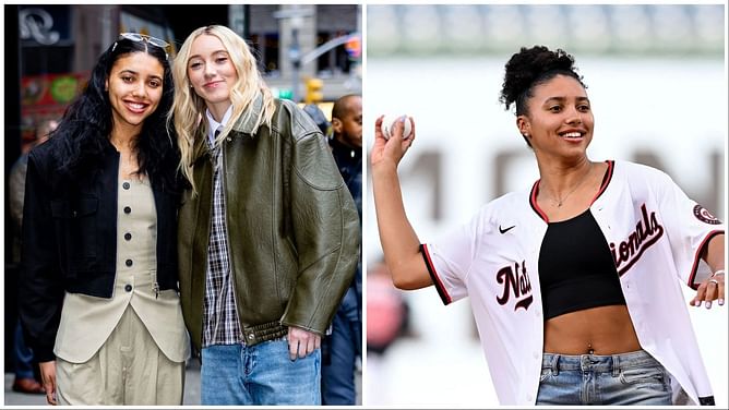 Paige Bueckers jokingly rates girlfriend Azzi Fudd's first pitch for Washington Nationals ahead of Cincinnati Reds matchup: "I'll take it"