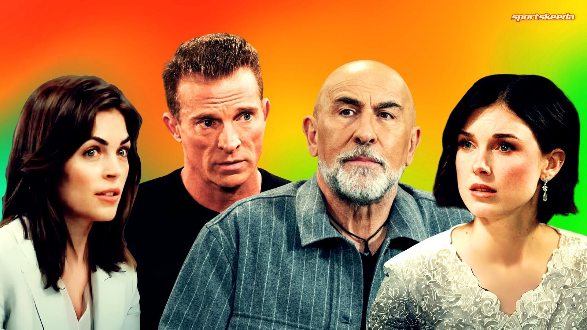 From left, Britt, Jason, Sidwell and Willow on General Hospital (Custom edit by Sportskeeda, Original images via ABC Network)