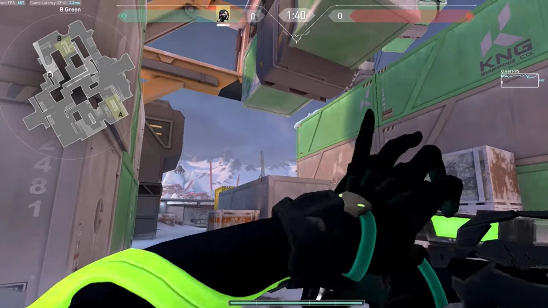 Aim at the edge of the White container (Image via Riot Games)