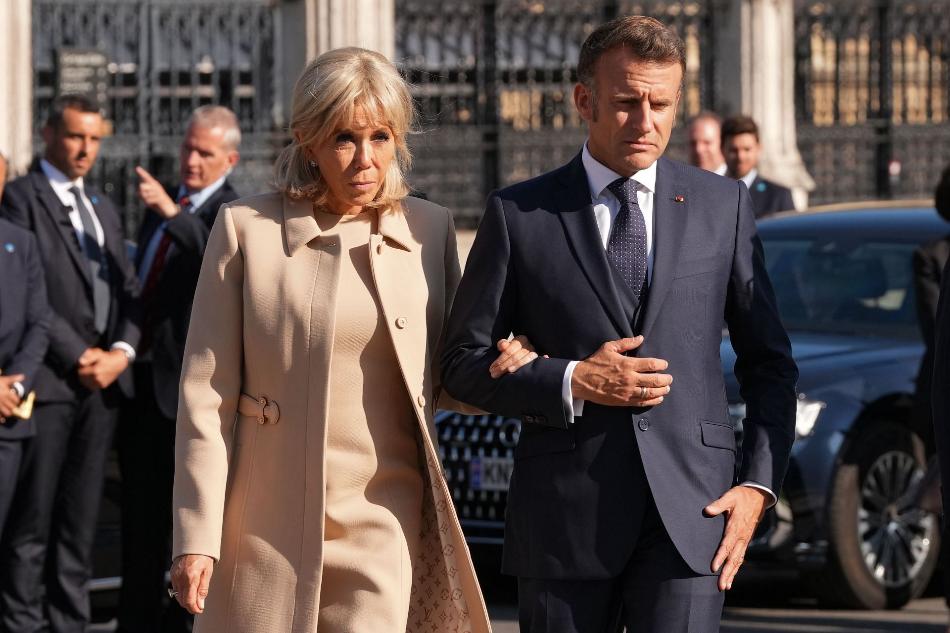 French president Emmanuel Macron and wife Brigitte Macron (Image via Getty Images)