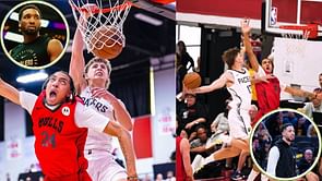 Tyrese Haliburton and Donovan Mitchell can’t hold it together as Johnny Furphy’s diabolical dunk takes Summer League spotlight