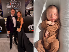 Denny Hamlin's fiancée drops 4-word reaction to baby boy's one-month milestone