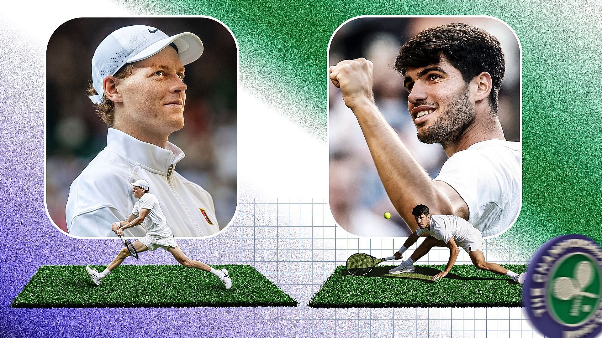 Jannik Sinner vs Carlos Alcaraz at Wimbledon - Image Source: Getty 