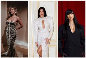 "This trio's fashion game is FIRE!" — Internet reacts to Cardi B, Dua Lipa and Karol G sitting together at the Schiaparelli fashion show in Paris