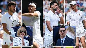 Celebrities in Royal box at Wimbledon for Carlos Alcaraz-Taylor Fritz, Novak Djokovic-Jannik Sinner ft. Anna Wintour, Benedict Cumberbatch & others