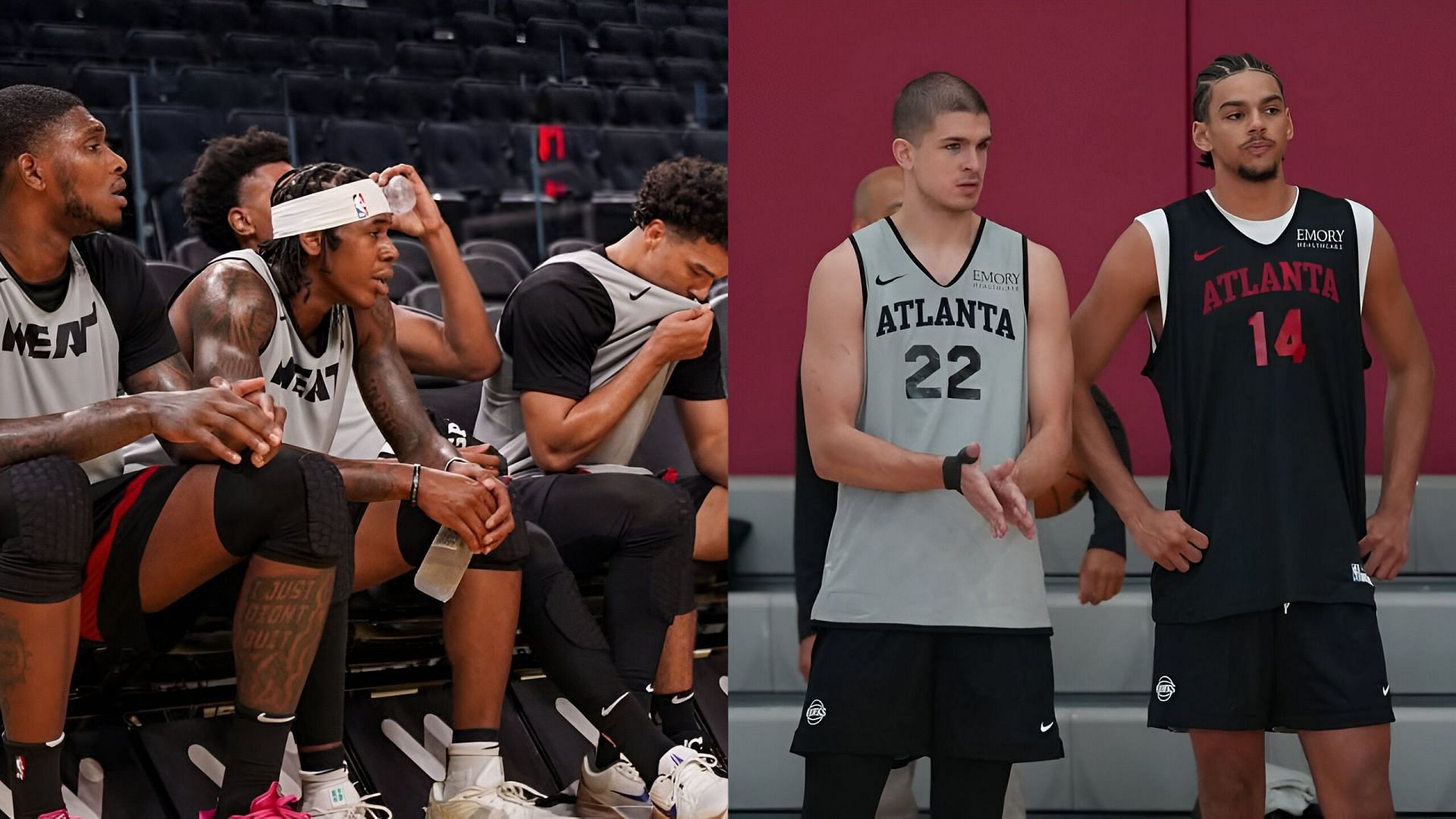 Miami Heat vs Atlanta Hawks Prediction and Preview for 2025 NBA Summer League | July 11 - Image Credits: Instagram (@miamiheat, @atlhawks)