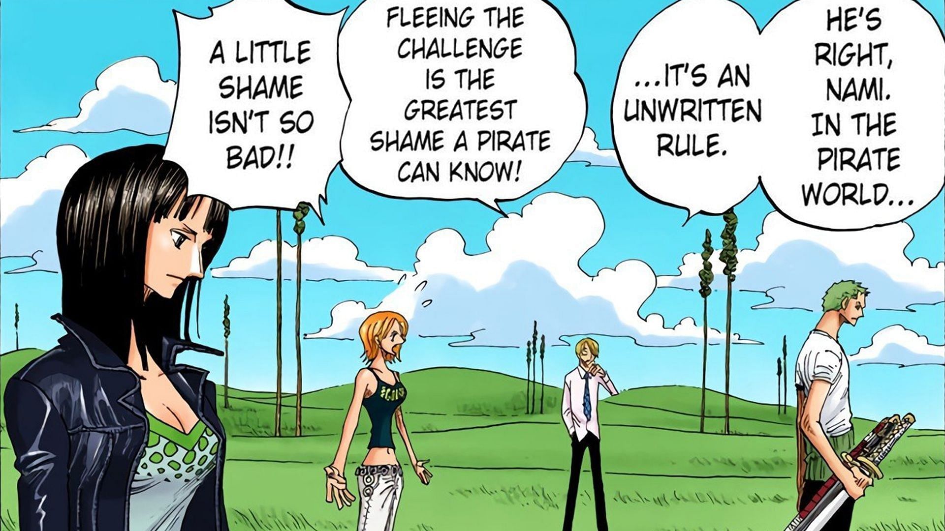 The Davy Back Fight combines unfair cheats with a sense of honor (Image via Shueisha)