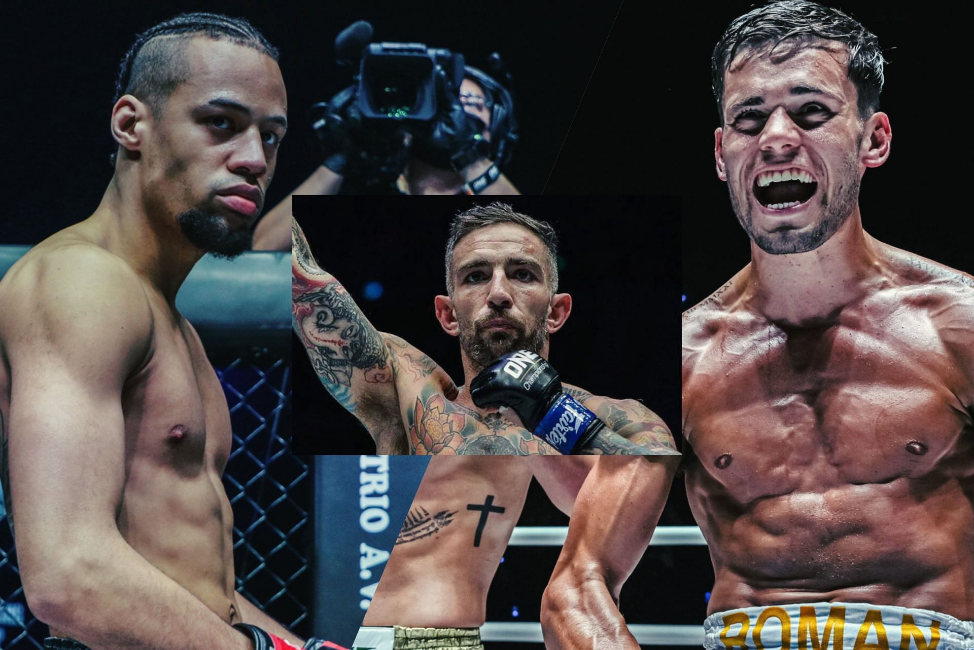 (From left) Regian Eersel, Liam Harrison, and George Jarvis. [Images courtesy from ONE Championship]