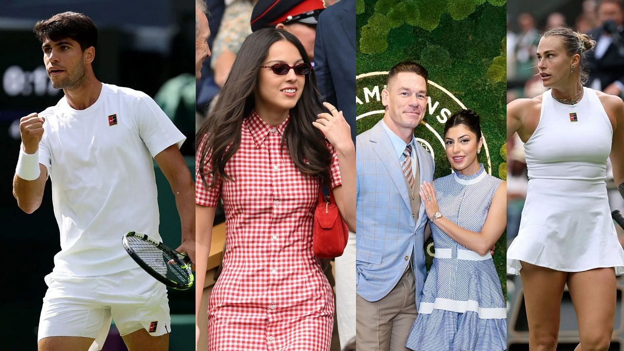 In Pictures: Carlos Alcaraz, Olivia Rodrigo, John Cena and Aryna Sabalenka at Wimbledon 2025 (Image via: All Getty)