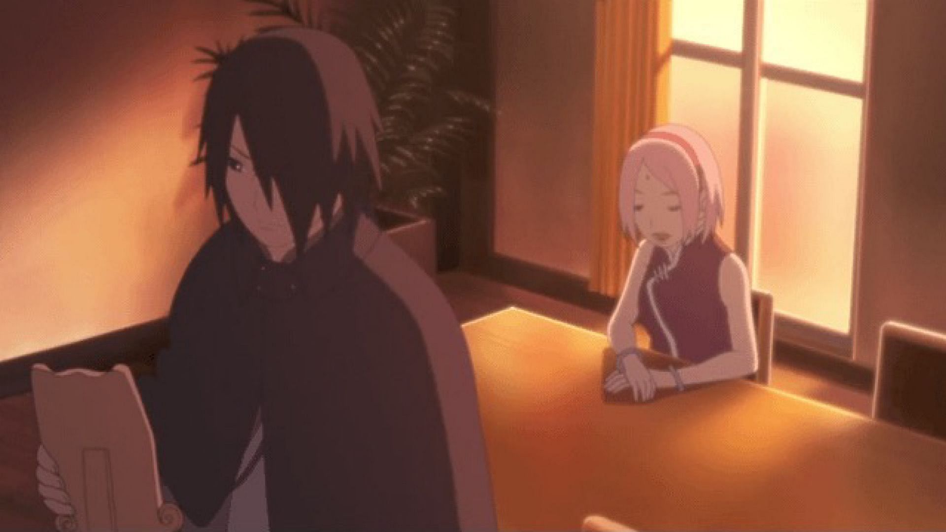 Sakura acts disinterested whenever he is in front of Sakura (Image via Studio Pierrot)