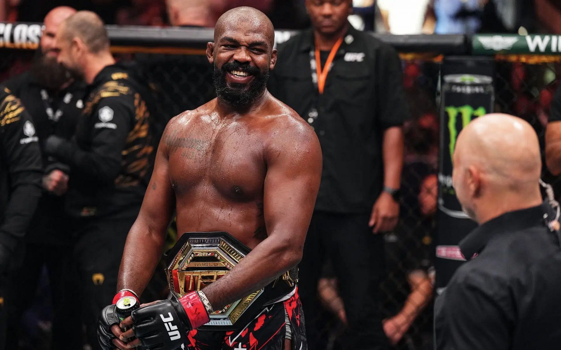 When Jon Jones explained his decision to vacate his light heavyweight title. [Image courtesy: Getty] 
