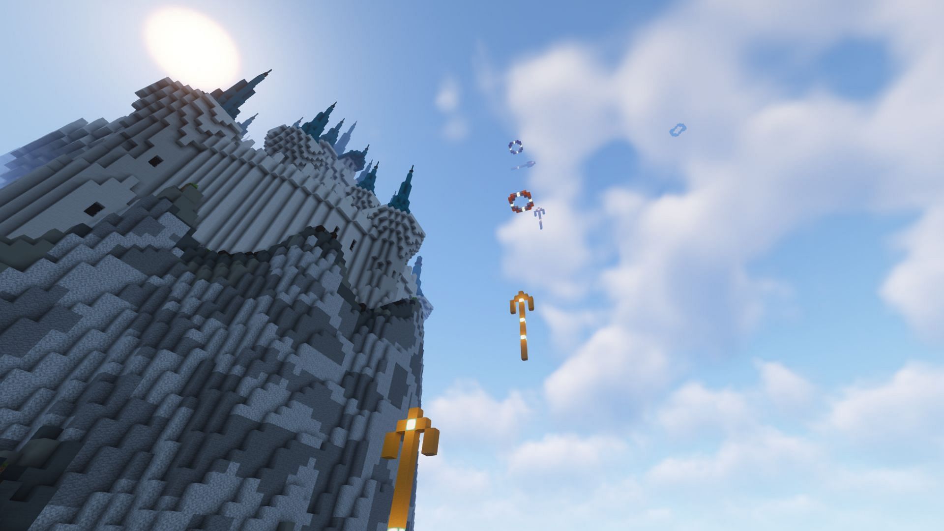 OnlyElytra is also a ring-based elytra course (Image via MinecraftMaps/Team Nawak)