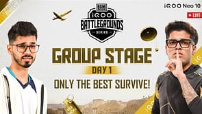 iQOO Battlegrounds Series 2025 Group Stage Day 1: Overall points table and summary