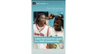 Isiah Harwell praised Caleb Holt on his Instagram story after the latter produced a stellar performance in the 17U 3SSB championship game on Sunday. Source: Instagram/@isiah_harwell1